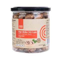 Hạt điều GO! vỏ lụa rang muối 200g chính hãng