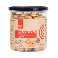 Hạt điều GO! bóc vỏ rang muối 200g chính hãng