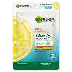 Mặt nạ Garnier Vitamin C giảm mụn sáng da 23g chính hãng