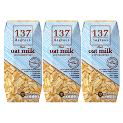 Lô 3 sữa yến mạch 137 Degrees không đường hộp 180ml chính hãng | Siêu Thị GO!– Thực phẩm giá tốt