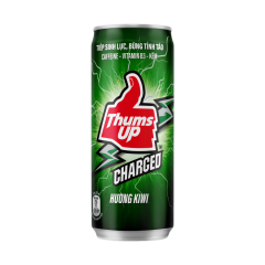 Nước tăng lực Thums Up Charged kiwi lon 320ml chính hãng