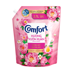 Nước xả vải Comfort hương vườn xuân túi  3.7 lít chính hãng