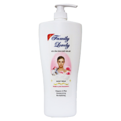 Sữa tắm tinh chất sữa dê Family Lovely Rose 1 lít chính hãng