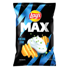 Snack khoai tây chiên Lays Max vị kem chua hành 75g chính hãng