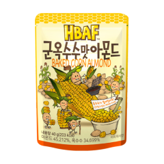 Hạt hạnh nhân và bắp nướng HBAF 40g chính hãng