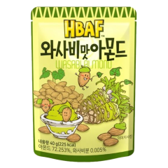 Hạt hạnh nhân tẩm Wasabi HBAF 40g chính hãng