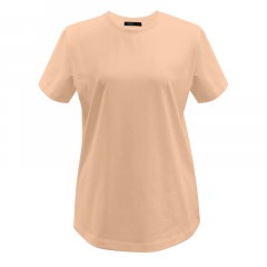 Áo thun nữ Hồng Nhật cổ tròn tay ngắn màu da size M chính hãng