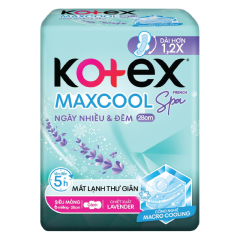 Băng vệ sinh Kotex Maxcool French Spa siêu mỏng cánh 28cm 6 miếng chính hãng