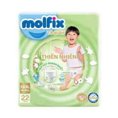 Tã quần Molfix thiên nhiên size XXXL 22 miếng chính hãng