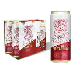 Lô 6 bia Saigon Export Premium lon 330ml chính hãng