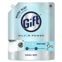Nước giặt Gift Silver Power hương nắng mới túi 3.6kg chính hãng
