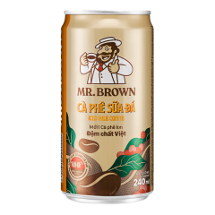 Cà phê sữa đá Việt Mr.Brown lon 240ml chính hãng