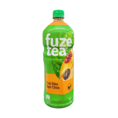 Trà đào hạt chia Fuzetea chai 1 lít chính hãng