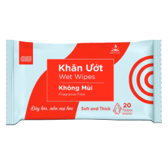 Khăn ướt GO! Không mùi gói 20 tờ chính hãng