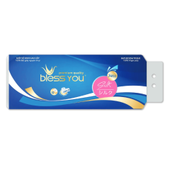 Lô 10 cuộn giấy vệ sinh Bless You Silk không lõi chính hãng