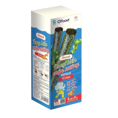 Lô 6 snack rong biển cuộn Ofood vị mực 6g chính hãng