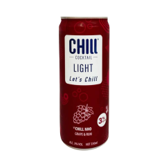 Nước trái cây lên men Chill Light vị nho lon 320ml chính hãng