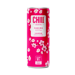 Cocktail Chill Sakura vị dưa hấu sake lon 250ml chính hãng