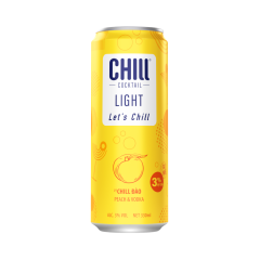Nước trái cây lên men Chill Light vị đào lon 320ml chính hãng