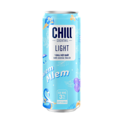 Nước trái cây lên men Chill Light vị việt quất lon 320ml chính hãng