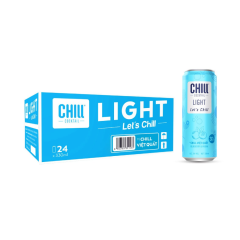 Thùng 24 nước trái cây lên men Chill Light việt quất lon 320ml chính hãng
