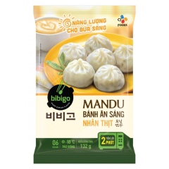 Bánh Mandu ăn sáng Bibigo nhân thịt gói 132g chính hãng