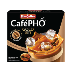 Cà phê Phố Gold 3 in 1 sữa đá hộp 10 gói x 29g chính hãng
