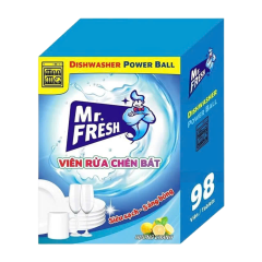 Viên nước rửa chén Mr. Fresh hộp 32 viên chính hãng