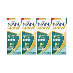 Lô 4 sữa dinh dưỡng pha sẵn Nan Grow hộp 180ml chính hãng | Siêu Thị GO!– Thực phẩm giá tốt