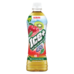 Trà trái cây Kirin Ice+ vị táo kiwi chai 490ml chính hãng