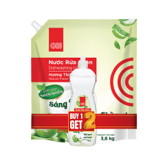 Nước rửa chén GO! thiên nhiên túi 3.6kg + hàng tặng chính hãng