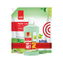 Nước lau sàn GO! chanh sả tui 3.6 lít + hàng tặng chính hãng