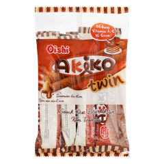 Bánh que Oishi Akiko Twin nhân tiramisu bịch 140g chính hãng