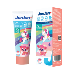 Kem đánh răng trẻ em 0-5 tuổi Jordan hương vải 75g chính hãng