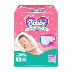 Tã quần Bobby mở một bên size S 74 miếng chính hãng