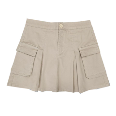 Váy kaki túi hộp màu kem size L chính hãng