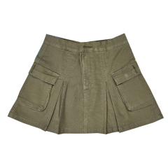 Váy kaki túi hộp màu rêu size L chính hãng