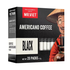 Cà Phê đen Americano Mr.Viet 20 gói x 2g chính hãng