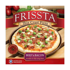 Pizza Frissta bò bằm và thịt xông khói 200g chính hãng