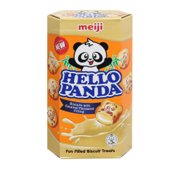 Bánh gấu Meiji Hello Panda nhân caramen hộp 40g chính hãng