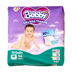 Tã quần Bobby size M 96 miếng chính hãng