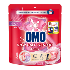 Túi 30 viên giặt OMO 3 trong 1 hương tinh tế 315g chính hãng