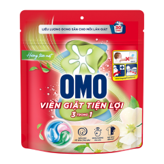 Túi 30 viên giặt OMO 3 trong 1 hương tươi mát 315g chính hãng