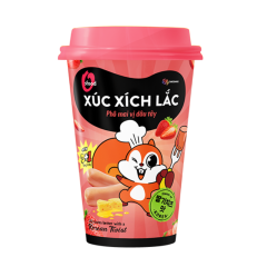 Xúc xích lắc phô mai vị dâu tây Đức Việt ly 56g chính hãng
