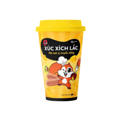 Xúc xích tiệt trùng xốt Tokpokki vị phô mai Đức Việt ly 62g chính hãng