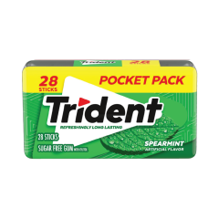 Kẹo gum Trident không đường vị bạc hà 50.4g chính hãng