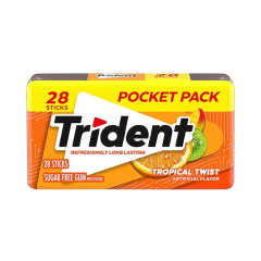 Kẹo gum Trident không đường vị trái cây nhiệt đới 50.4g chính hãng