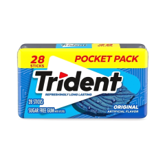 Kẹo gum Trident không đường vị nguyên bản 50.4g chính hãng