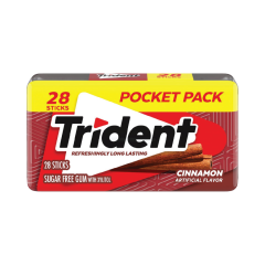 Kẹo gum Trident không đường vị quế 50.4g chính hãng
