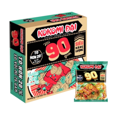 Thùng 30 mì Kokomi đại vị sườn cay hành phi gói 90g chính hãng